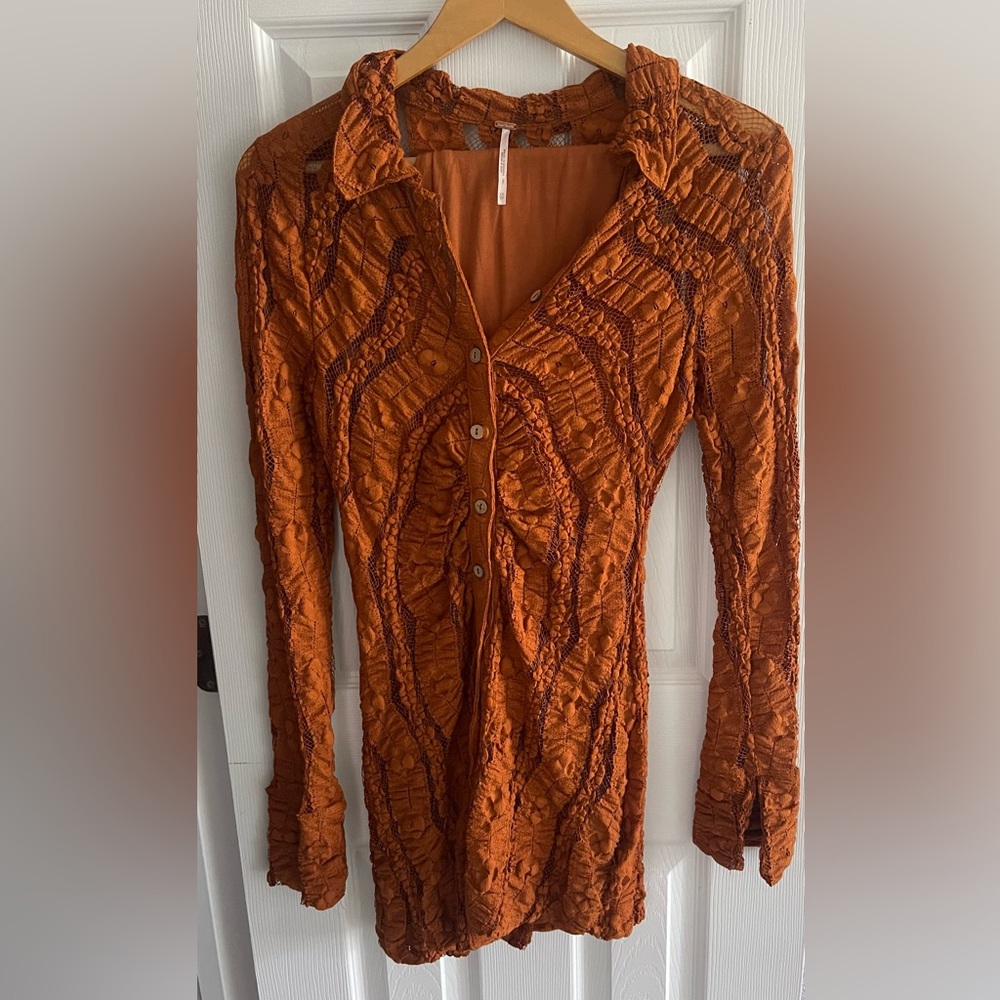 Free People Shayla Lace Mini Dress